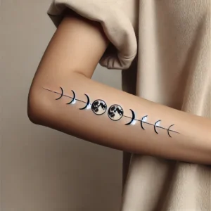 Minimalist Moon Phases Tattoo